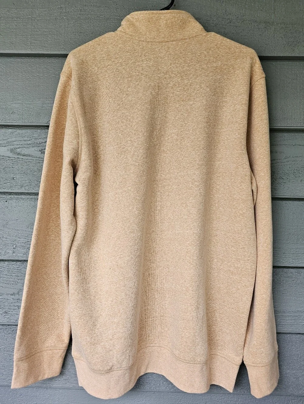 Sonoma Good For Life Men's Quarter-Zip Pullover Cream Tan Sweater Size LT